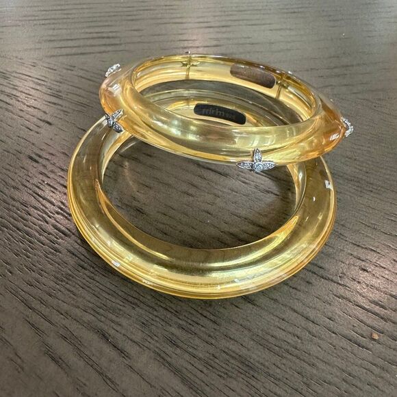 Pair of Miriam Salat Citrine Bangles - Picture 1 of 5